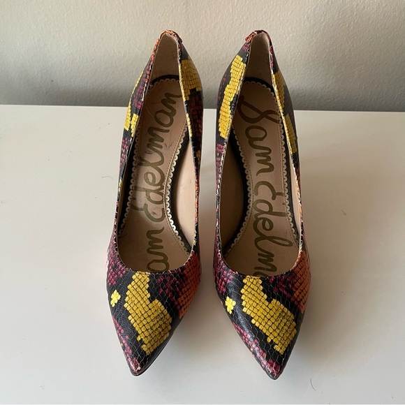 SAM EDELMAN faux snake skin high heels size 7 - Picture 6 of 6